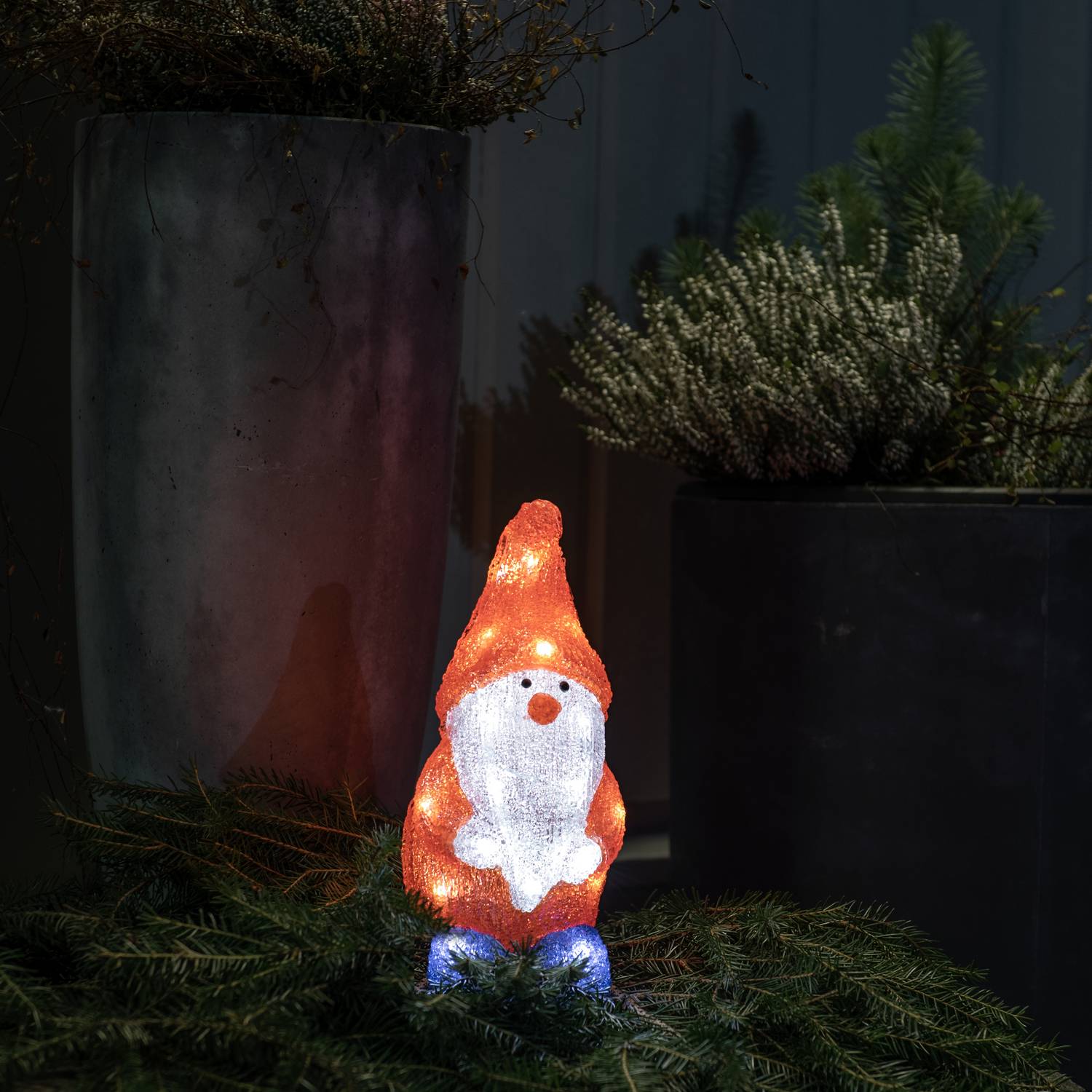 Dekorationsbelysning Gnosjö Konstsmide Tomte Akryl 26 cm 24 LED