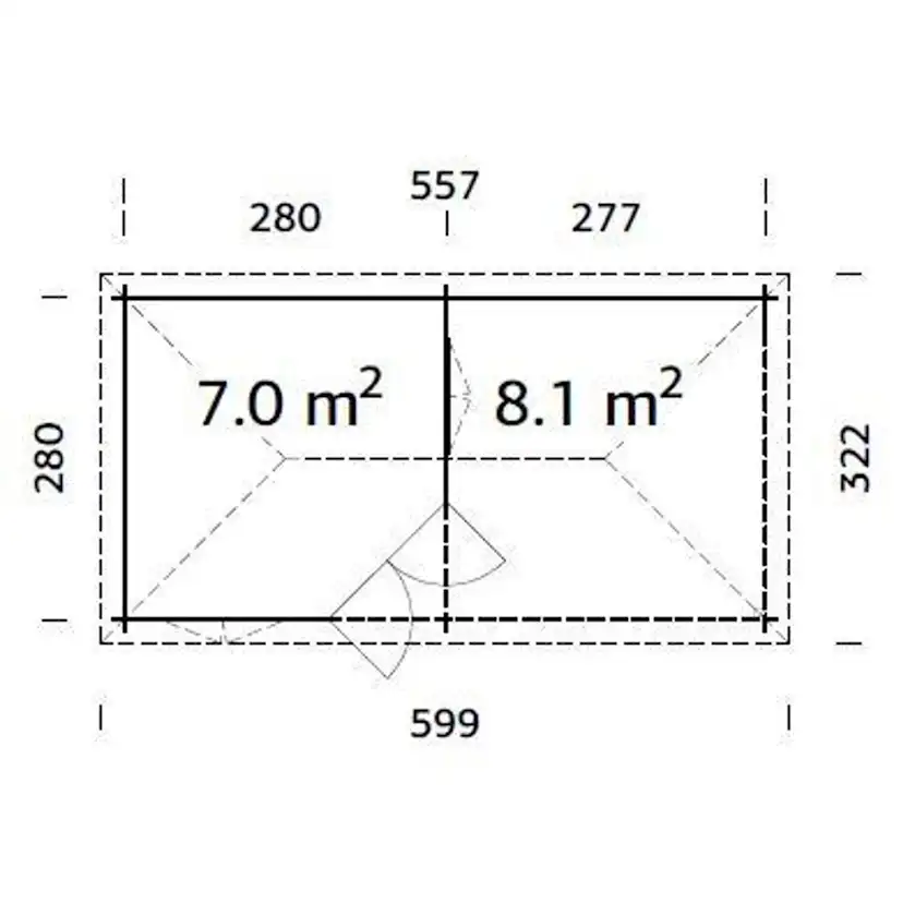 Lusthus Palmako Melanie 15,6 m2