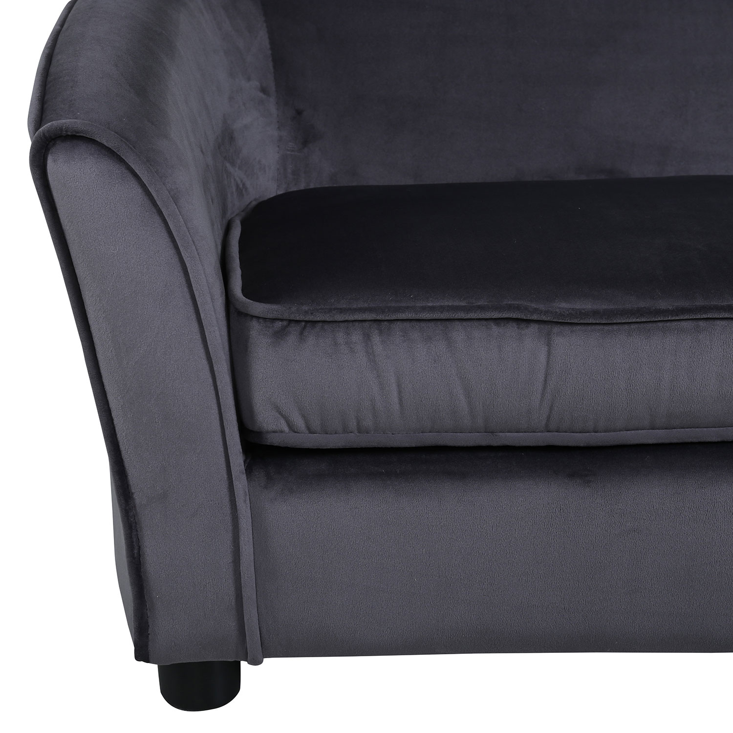 Barnsoffa Venture Home Måna Grå Sammet