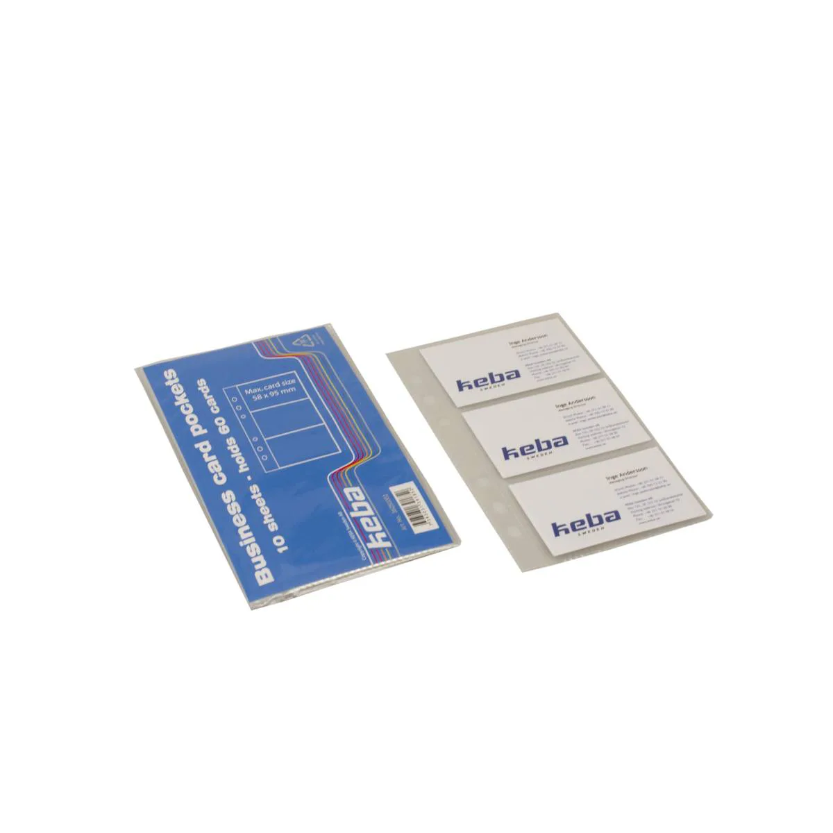 Visitkortsfickor KEBA 10-pack För 60 Visitkort 0,08 mm 3-skikt