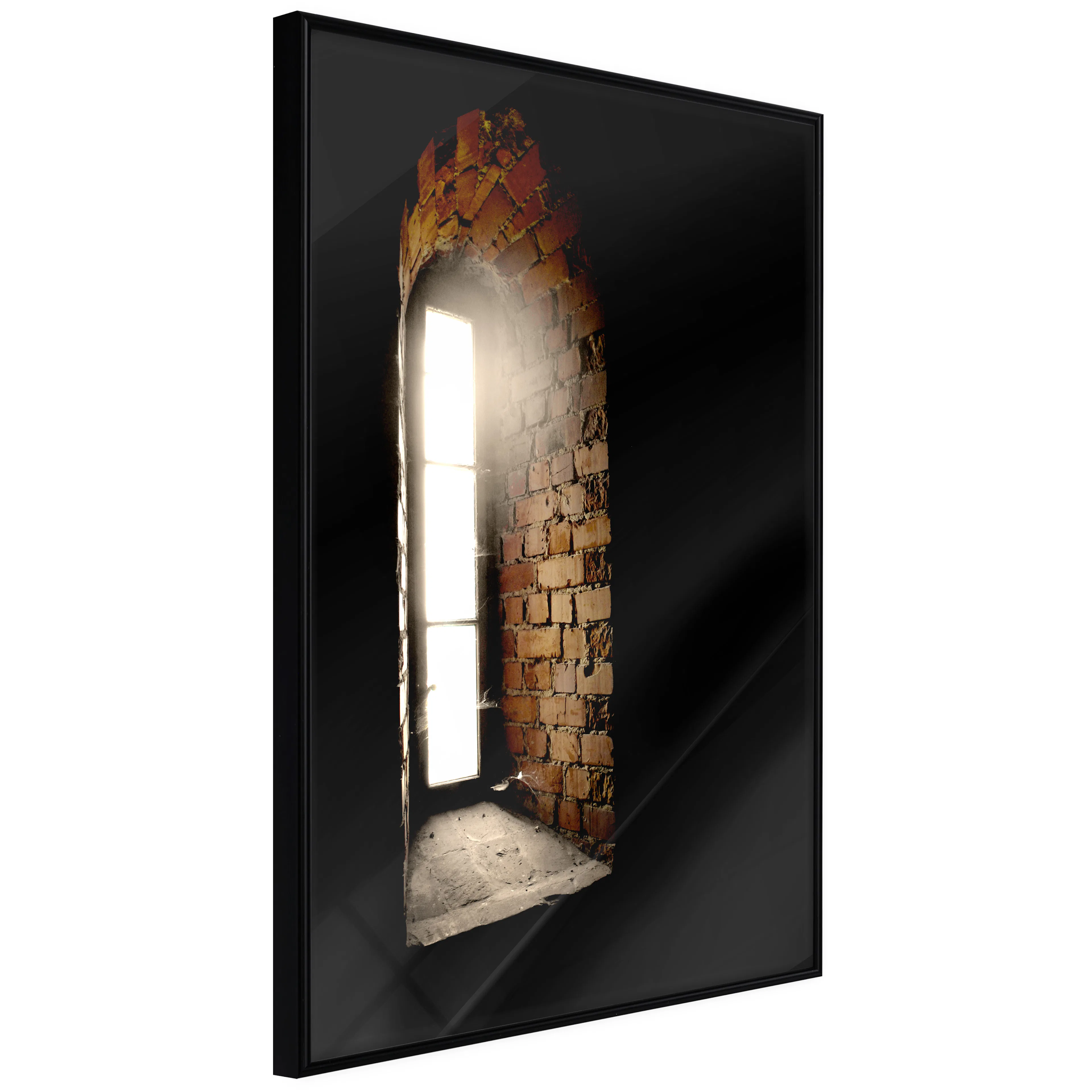 Affisch - Light in the Wall [Poster] 40x60 Svart ram, 40x60 cm