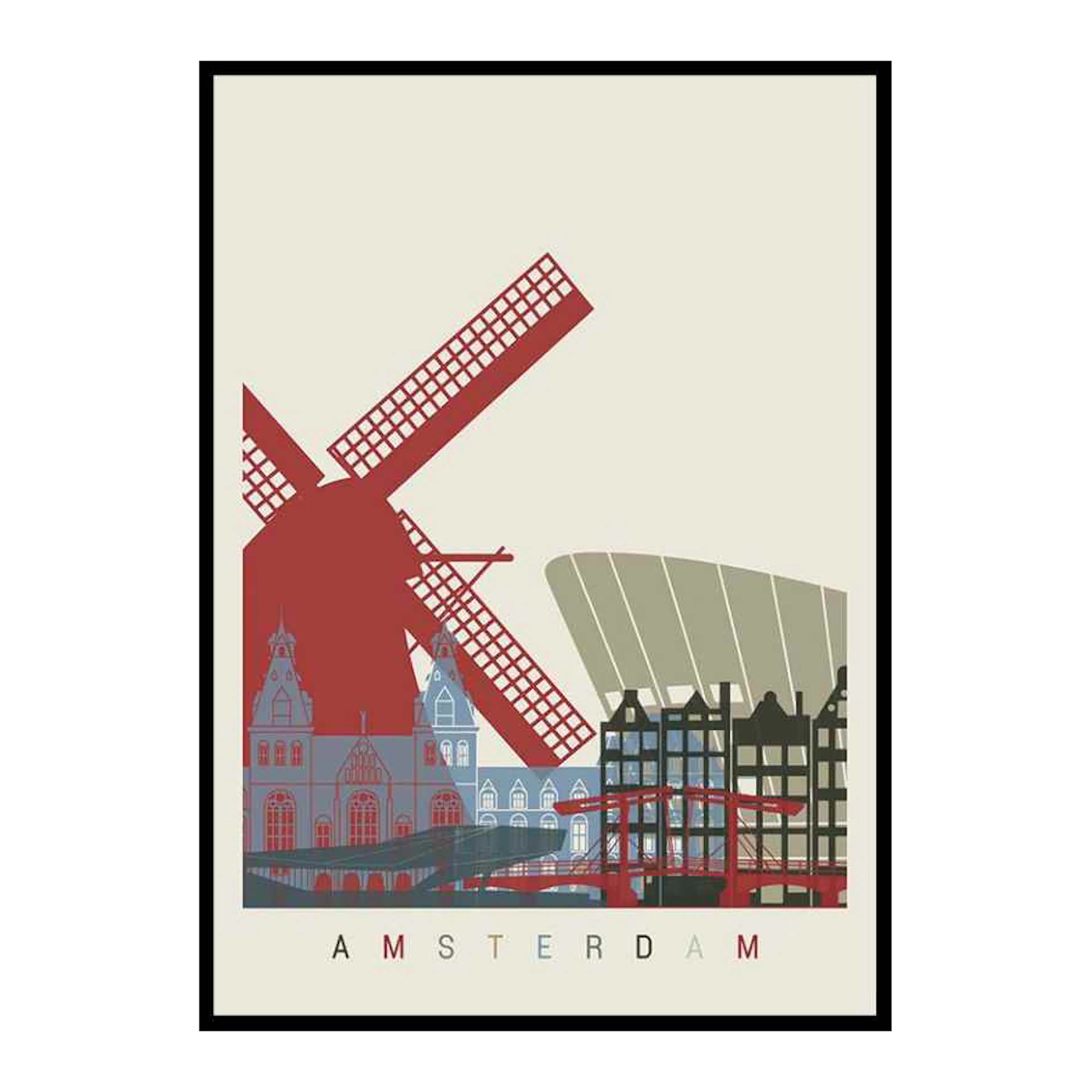 Amsterdam Landmarks 50x70 cm