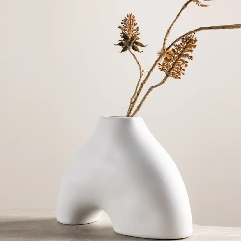 Kento Vase - White - 21*8*15Hcm Vit