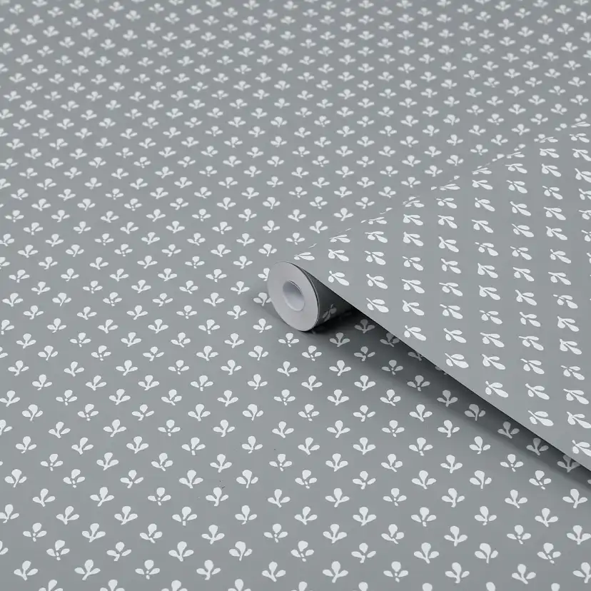 Tapet Laura Ashley Trefoil Slate Grå 119861