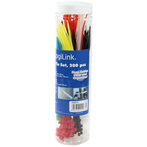 Buntband LogiLink 200 st 3 längder