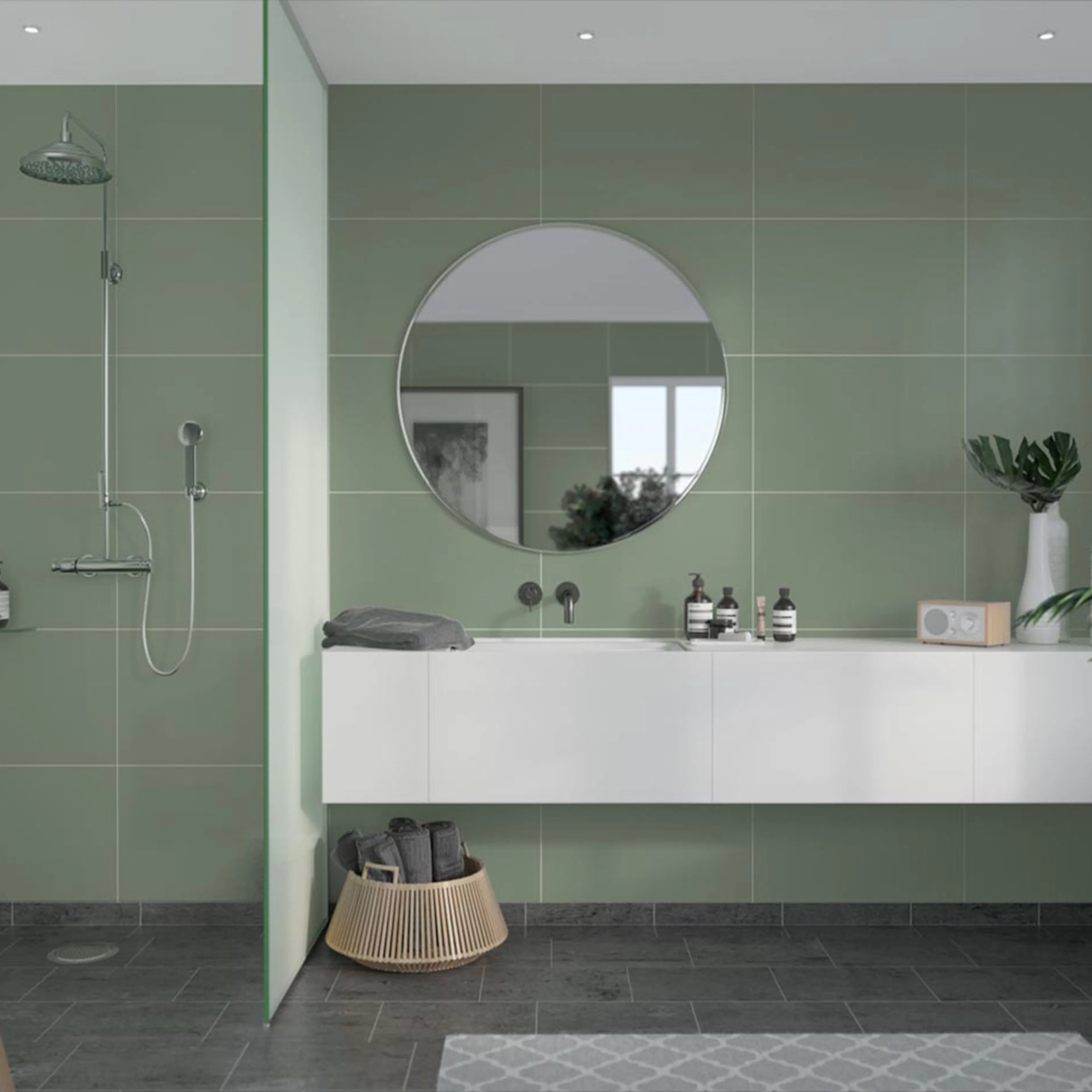 Våtrumsskiva Fibo Olivegreen 5206-M6040 EM