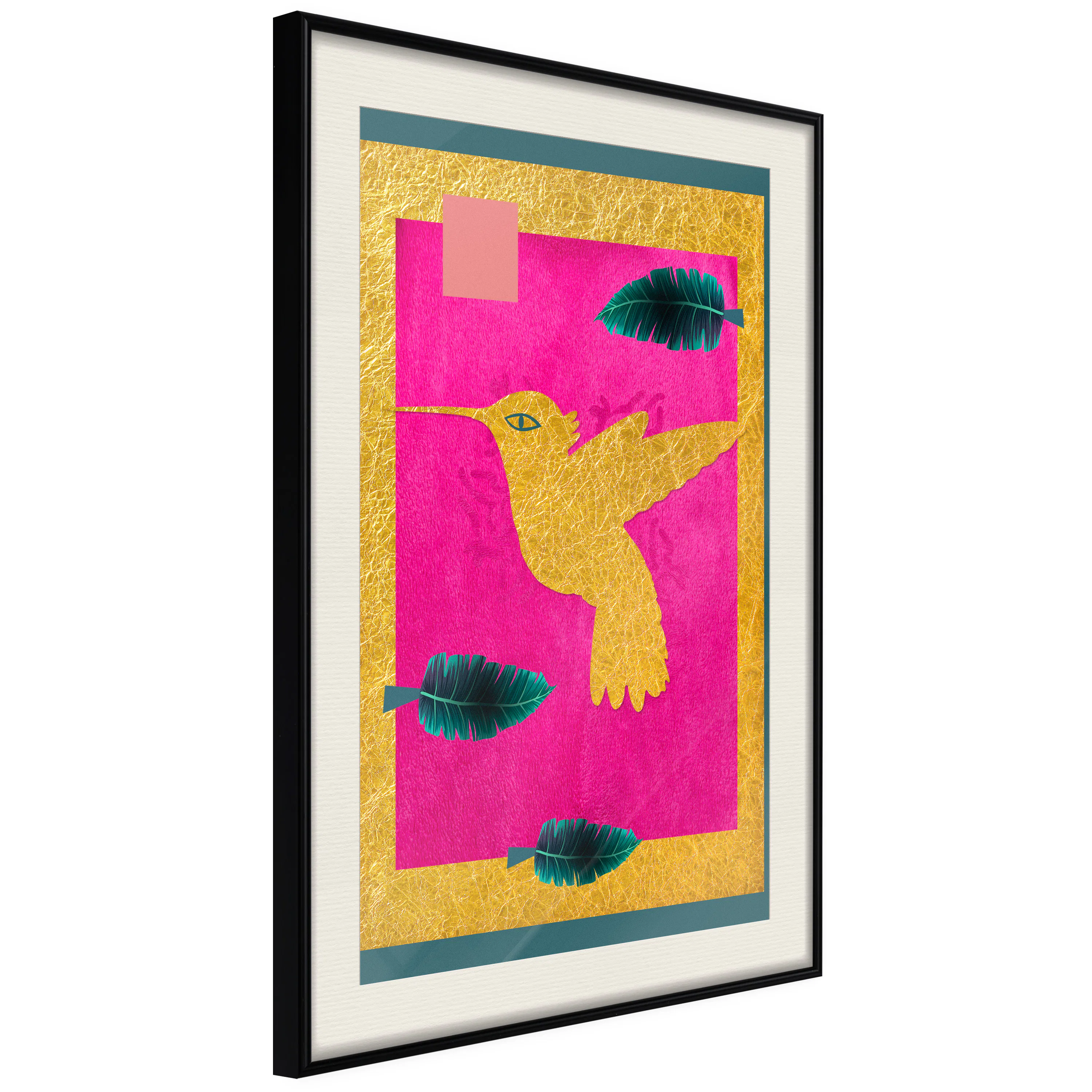 Poster Artgeist Affisch Golden Hummingbird