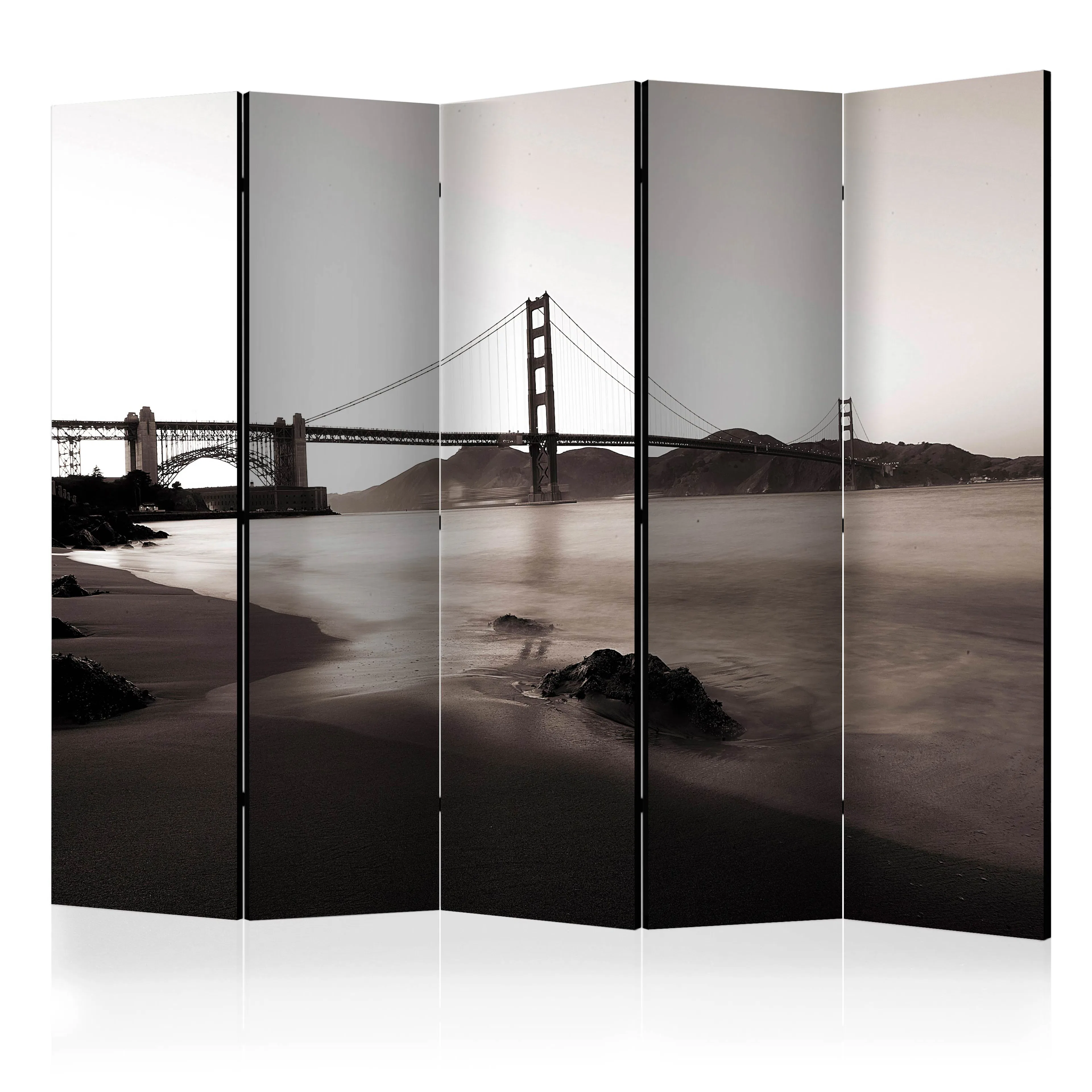 Rumsavdelare Arkiio San Francisco Golden Gate Bridge in Black and White II 225x172 cm