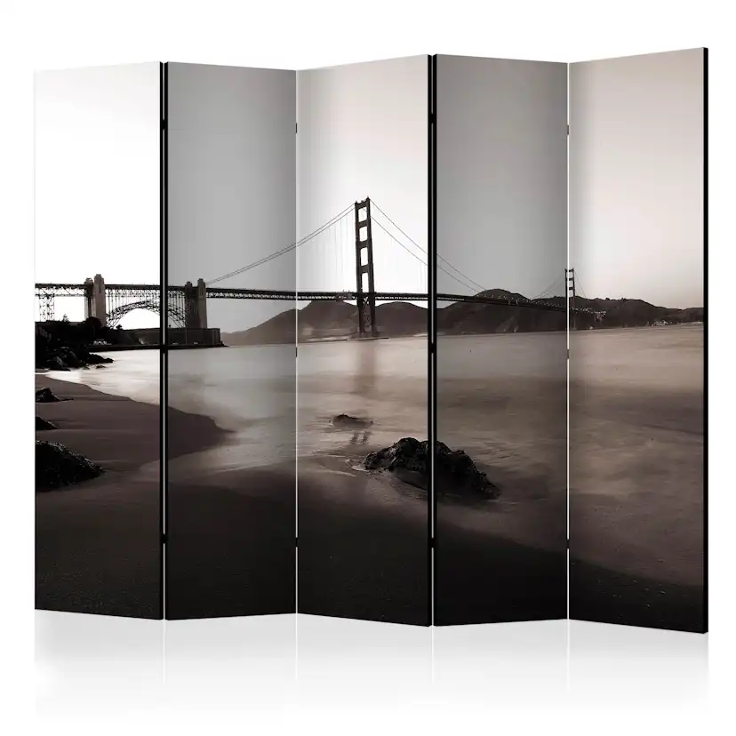 Rumsavdelare Arkiio San Francisco Golden Gate Bridge in Black and White II 225x172 cm