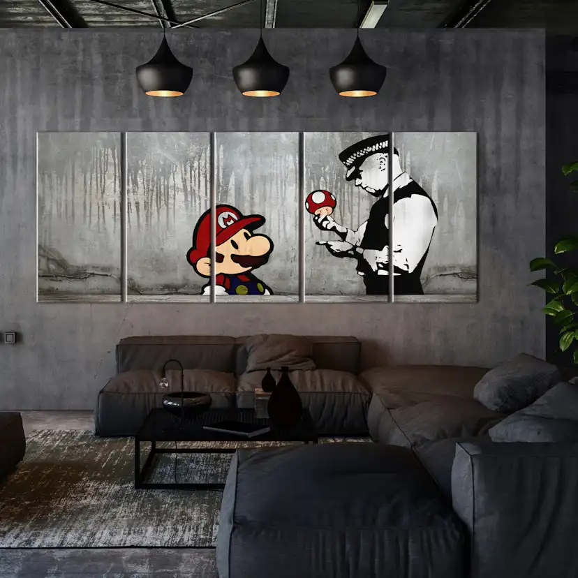 Tavla Arkiio Mario Bros On Concrete
