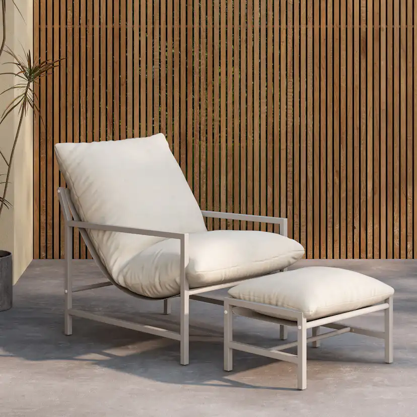 Corso Lounge Chair - Beige / Beige Beige