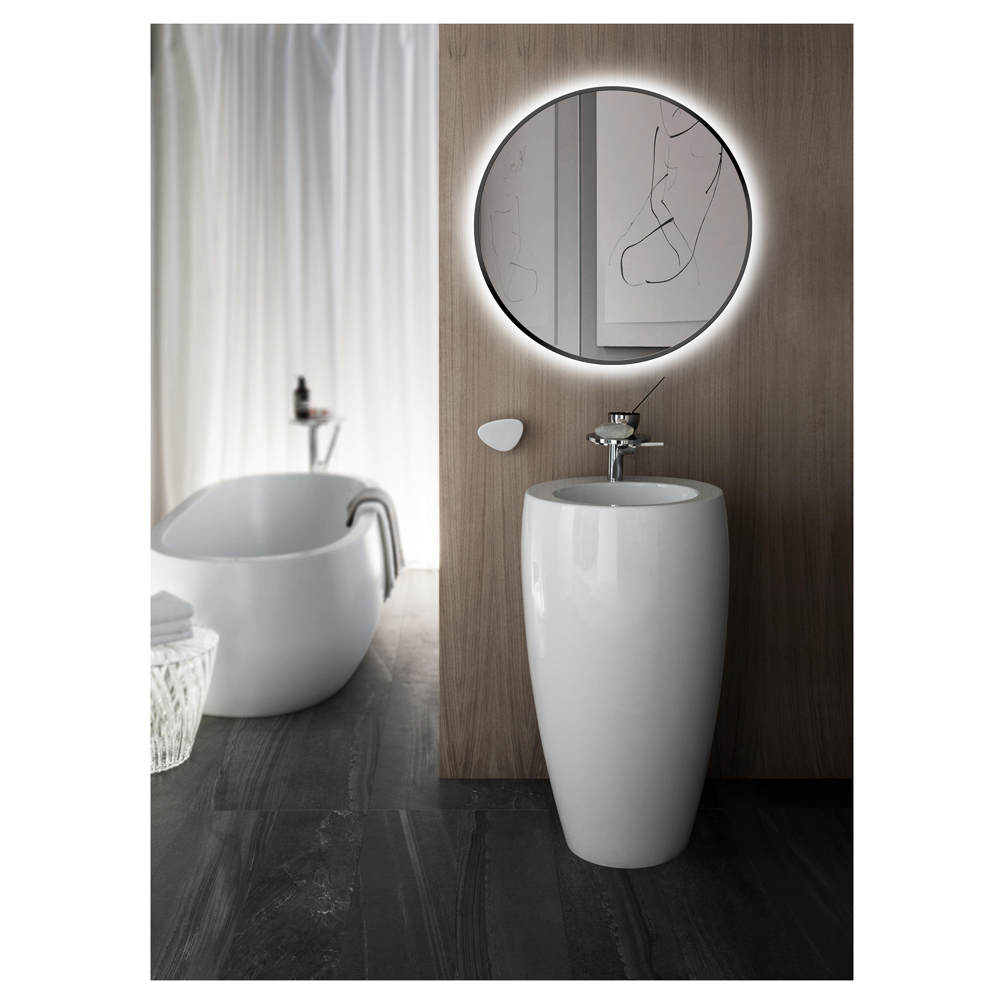 Mirror Bathlife SPIRA 60/C1 ECO (MBMS) Aluminium 600 mm