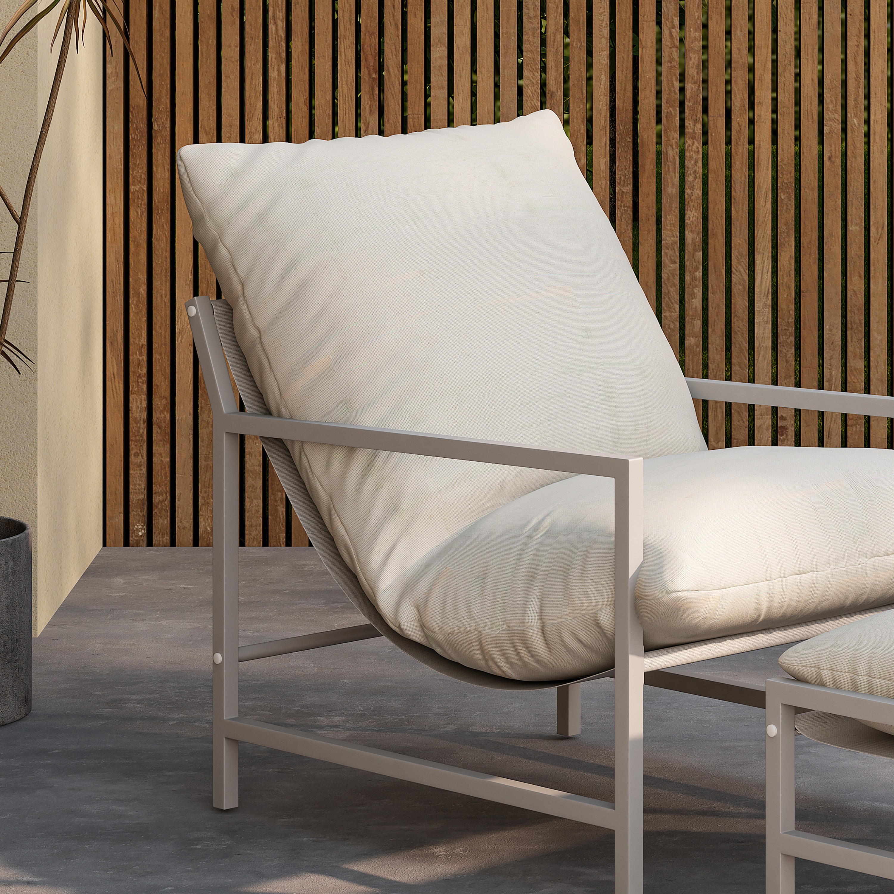 Corso Lounge Chair - Beige / Beige Beige