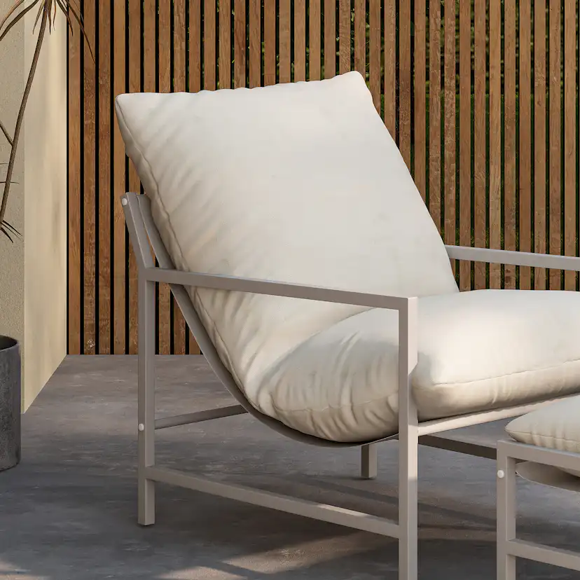 Corso Lounge Chair - Beige / Beige Beige
