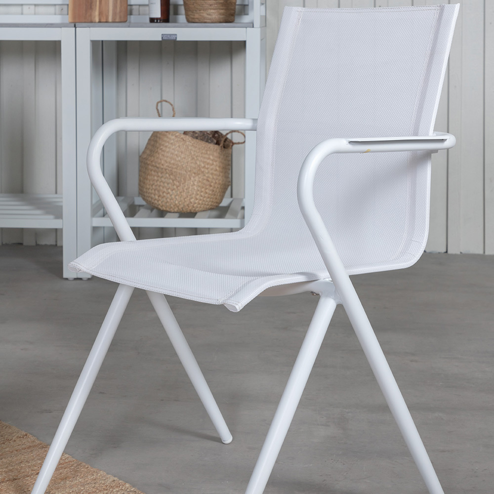 Matgrupp Venture Home Aleyna 224 Vit med 6 Aspen Matstolar