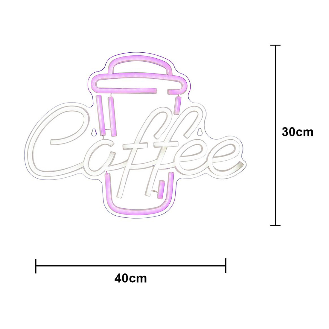 Väggdekoration Star Trading Plexy Coffee LED