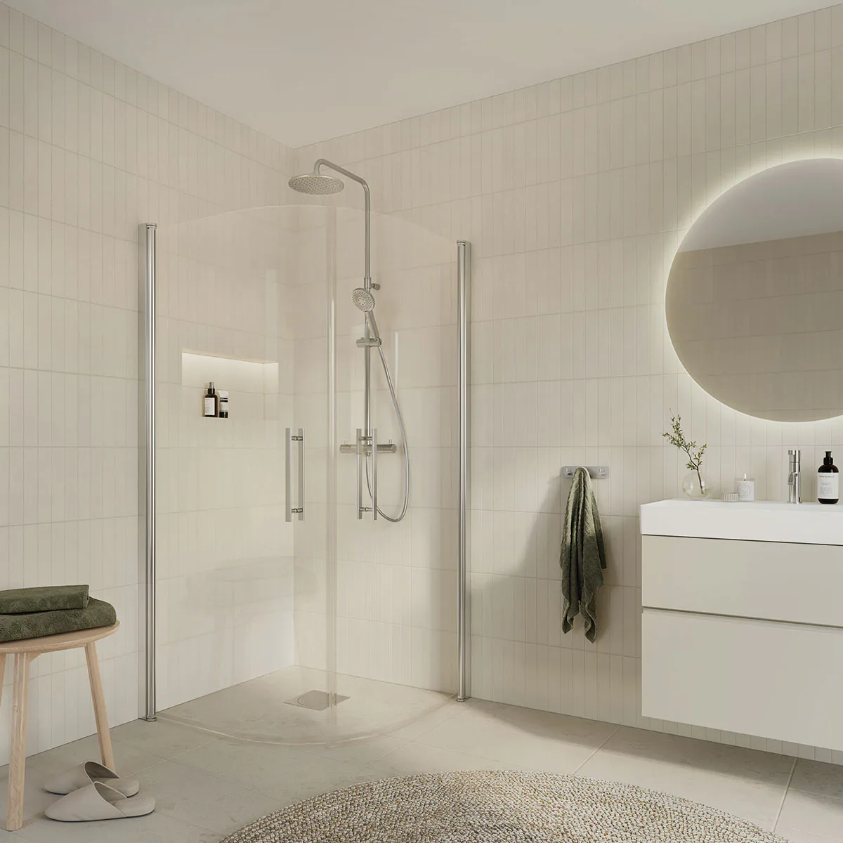 Duschhörn Arrow Round Klarglas