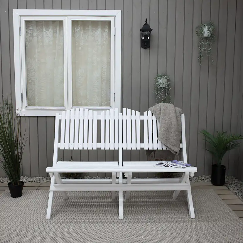 VISBY folding sofa Vit