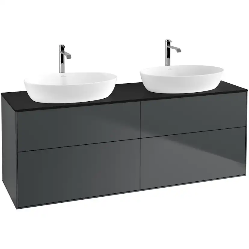 Tvättställsskåp Villeroy & Boch Finion med 4 Lådor och Bänkskiva för Två Fristående Tvättställ från Artis & Collaro