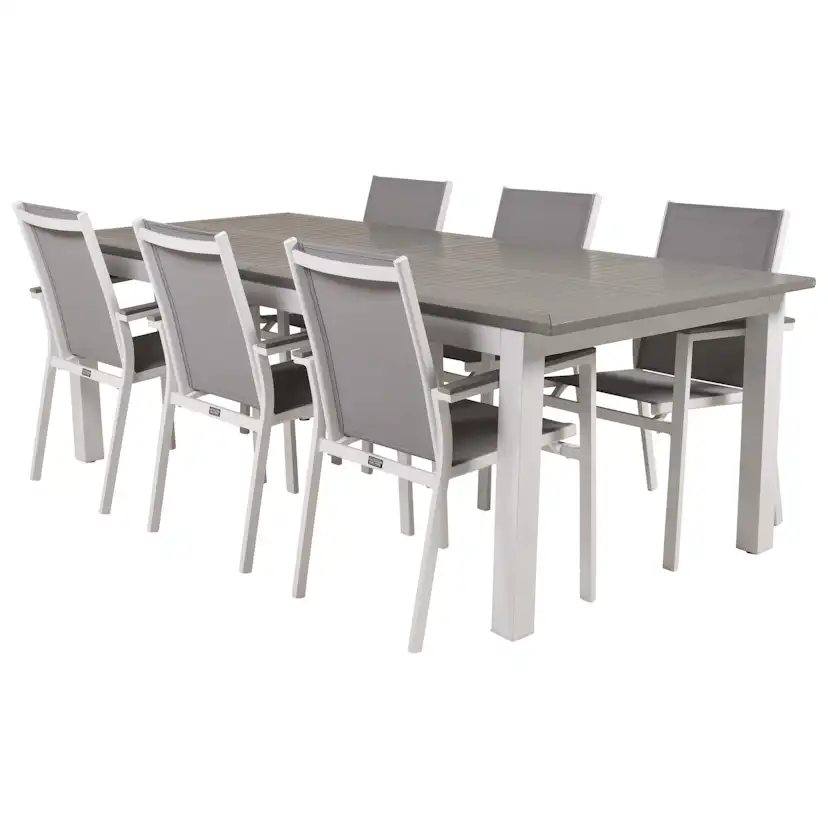 Matgrupp Venture Home Aleyna 224/324 med 6 Pincy Stolar