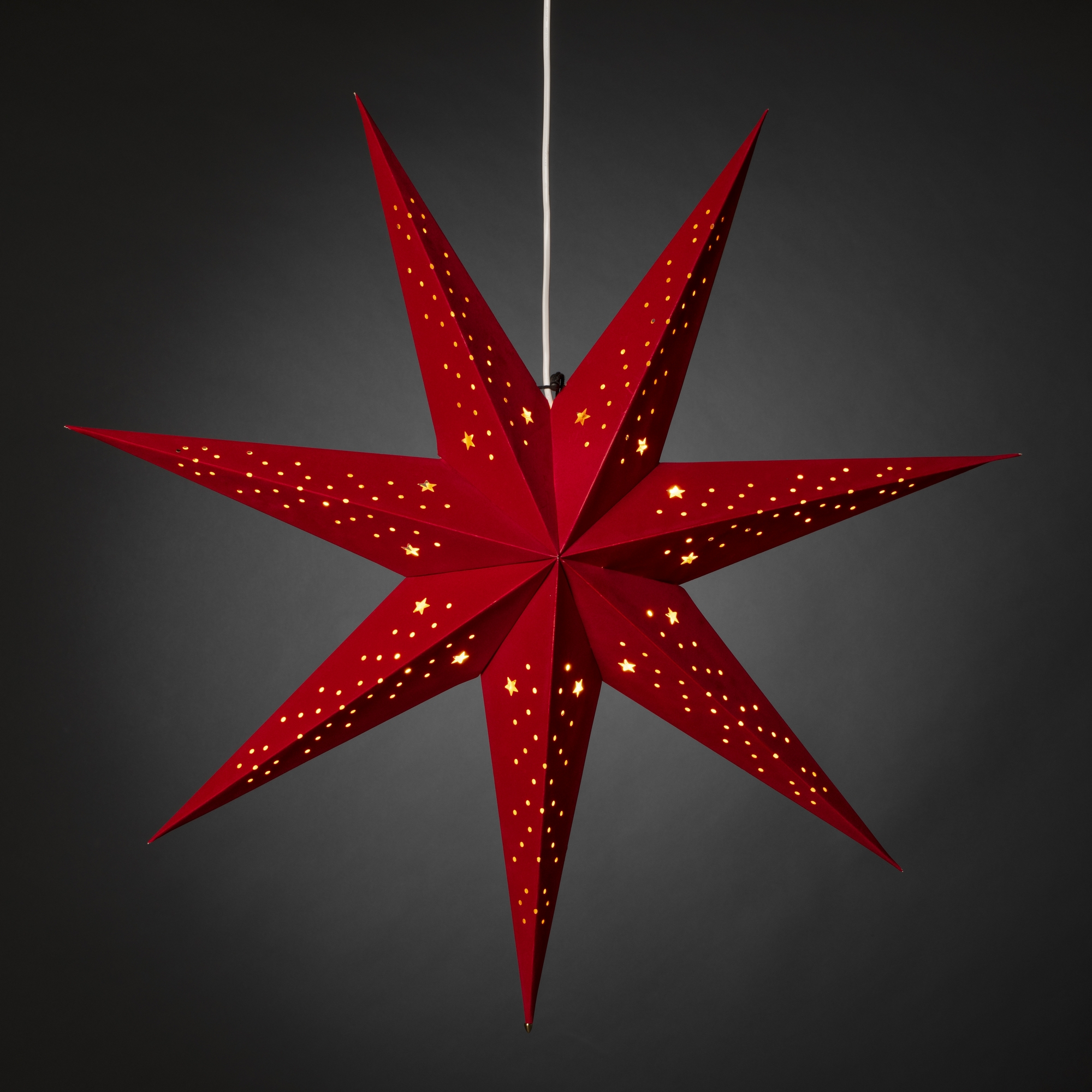 Adventsstjärna Gnosjö Konstsmide 5951 Sammet 78 cm