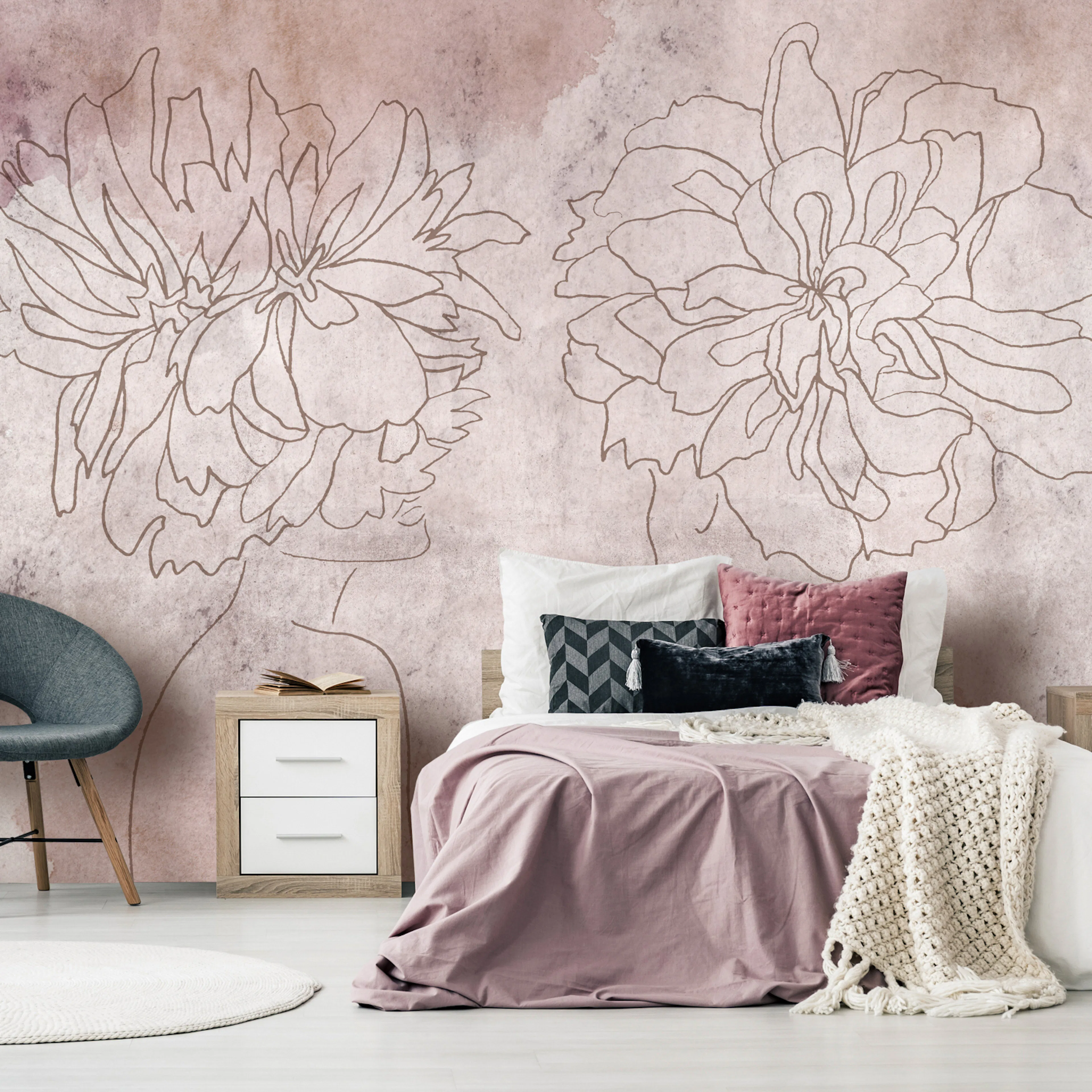 Fototapet - Floristic Fresco 450x315 450x315 cm