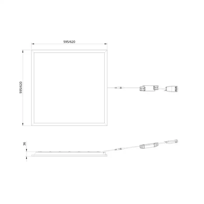LED-Panel SG ARMATUREN Arma Sense Basic 3000K 600X600