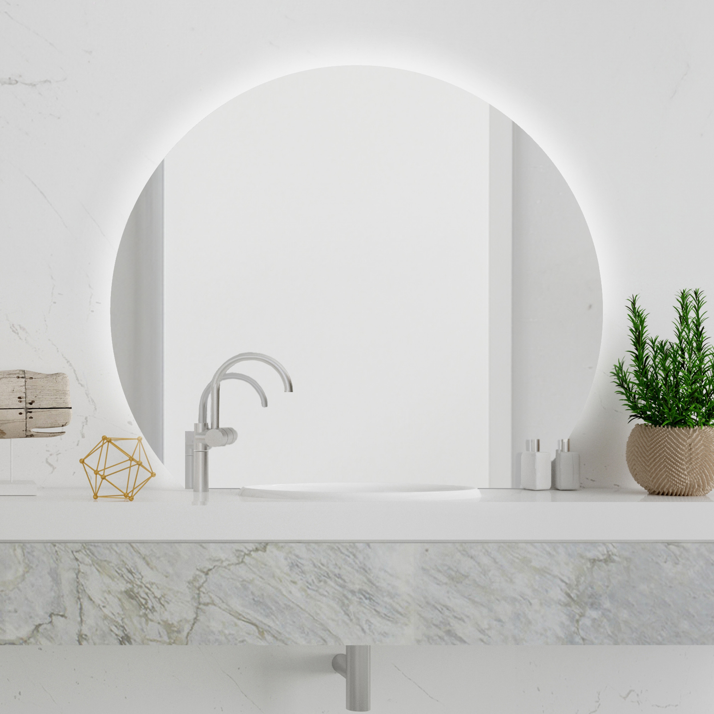 Spegel Vidi Corte med LED-belysning