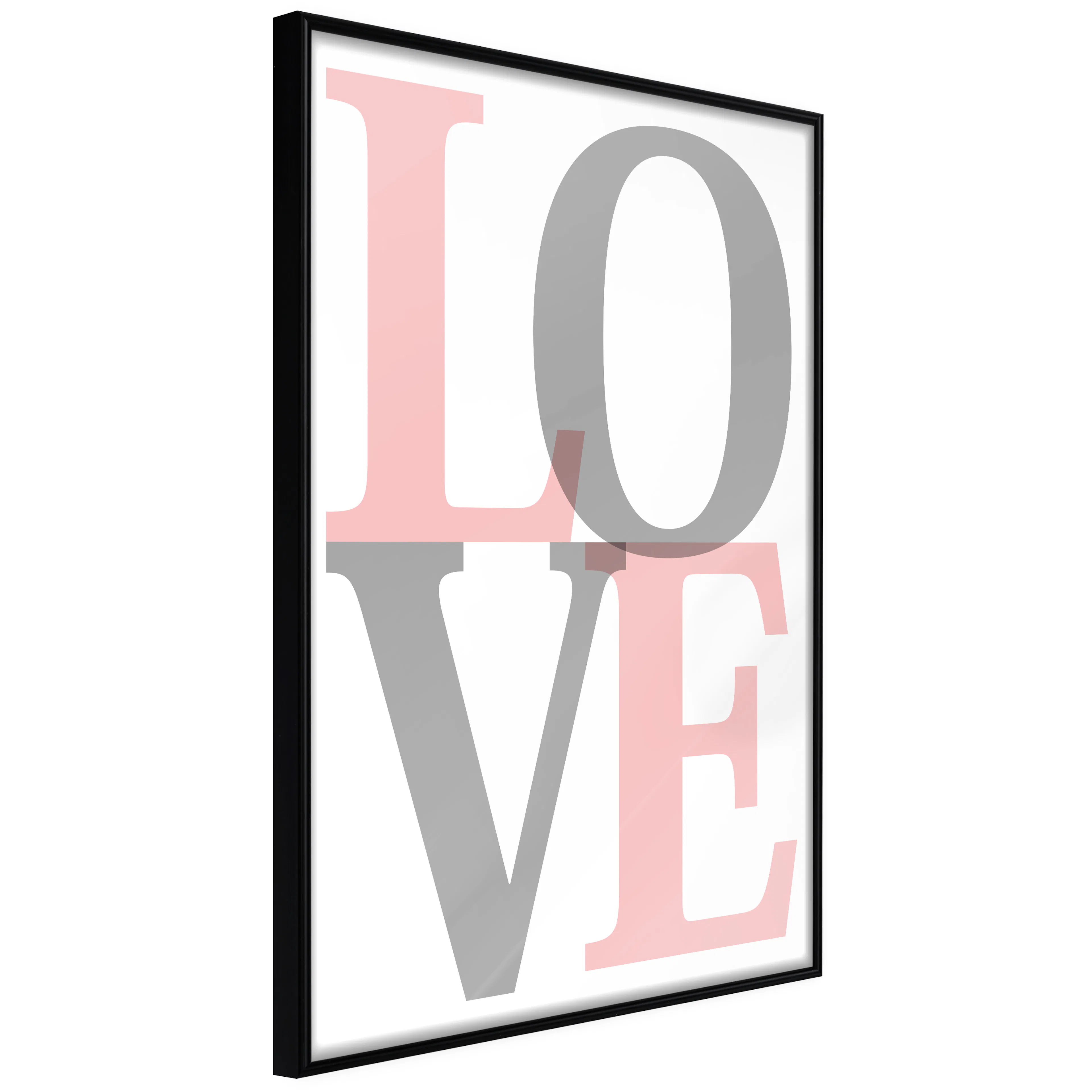 Affisch - Grey Love [Poster] 40x60 Svart ram, 40x60 cm