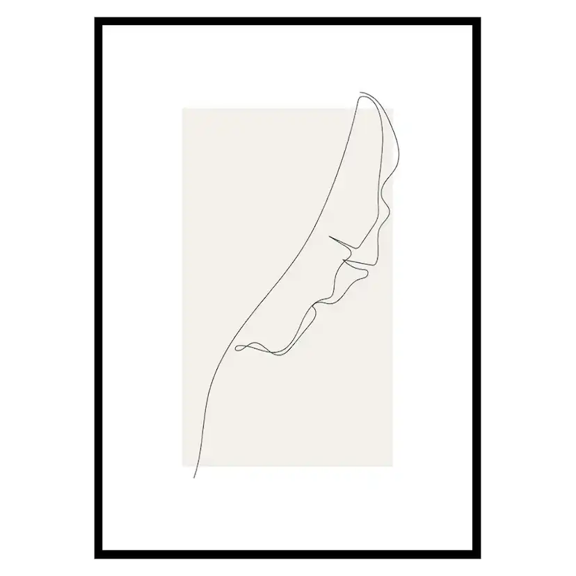 Poster Gallerix Banana Leaf Line Art No1