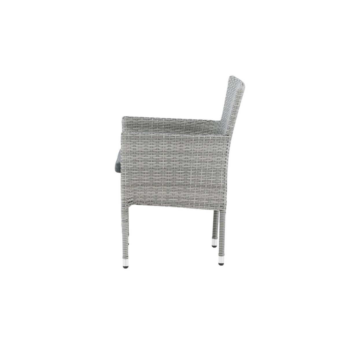 Malina Diningchair 2-pack Alumnium - Grey / Wicker Grå