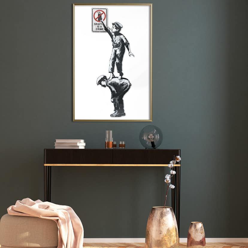 Poster Artgeist Affisch Graffiti Is a Crime