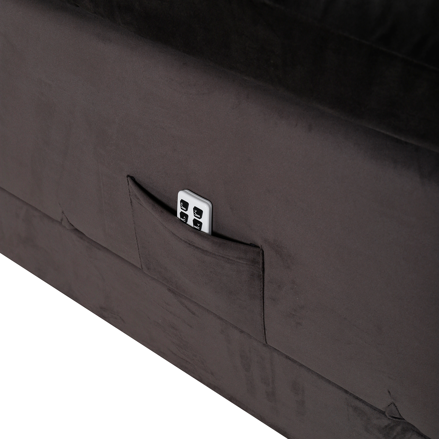 Ställbar Kontinentalsäng Venture Home Vansbro 180x200 Mörkgrå Sammet