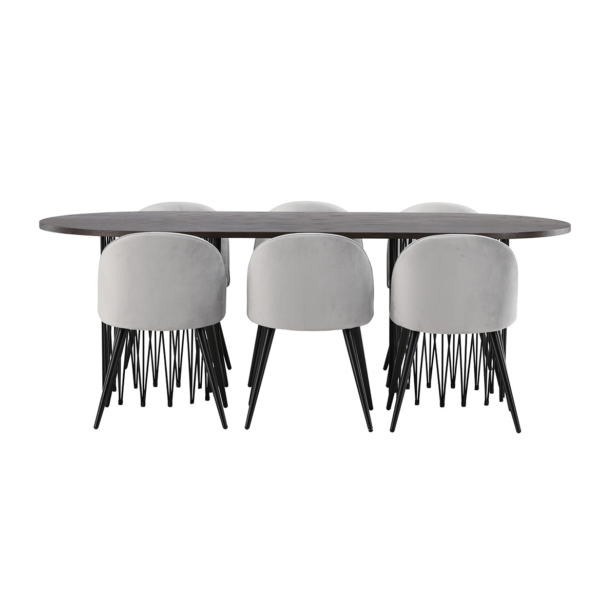 Matgrupp furniture/fashion Stone med 6 Velvet Stolar