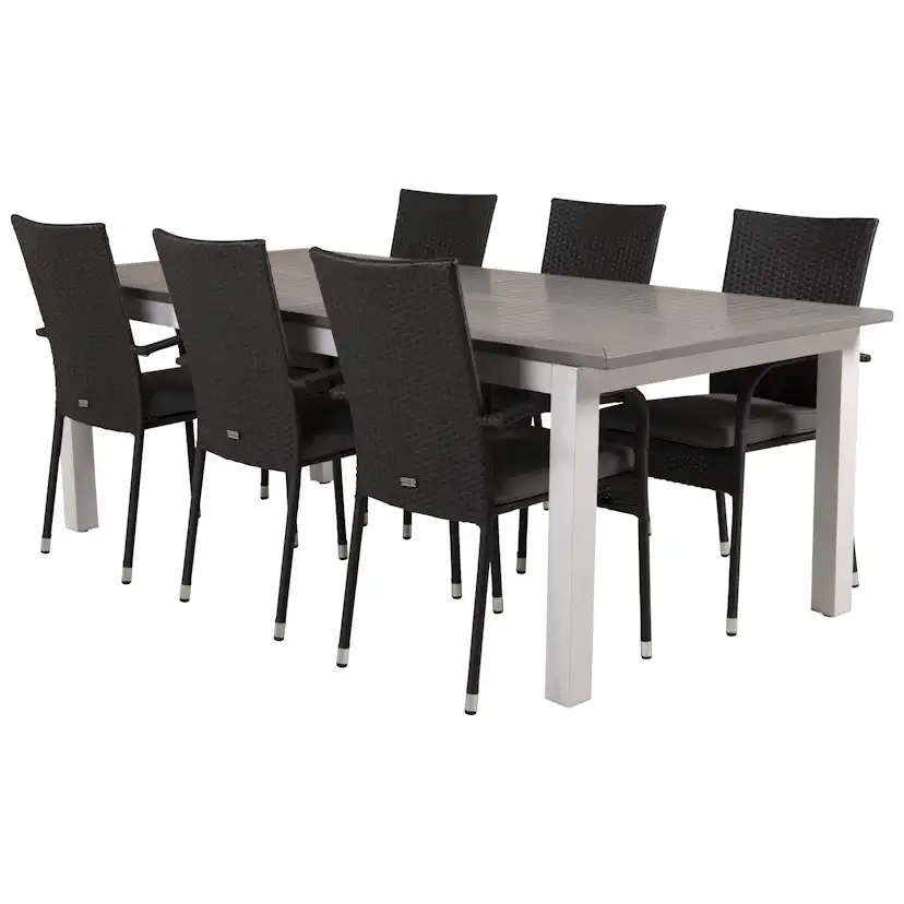 Matgrupp Venture Home Aleyna 224/324 med 6 Asta Stolar