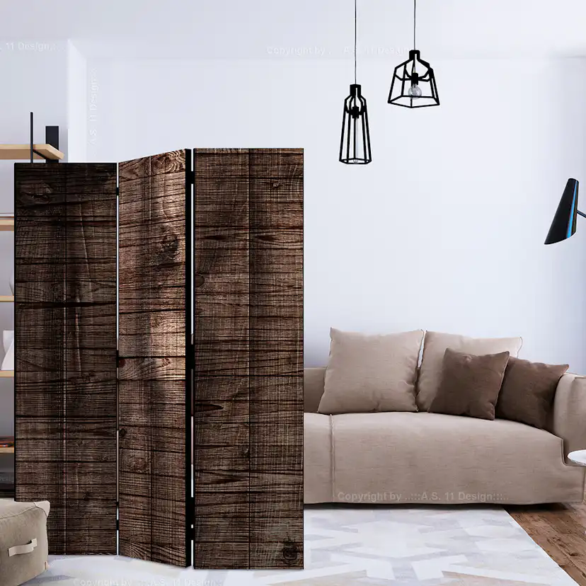 Rumsavdelare Arkiio Dark Brown Boards 135x172 cm