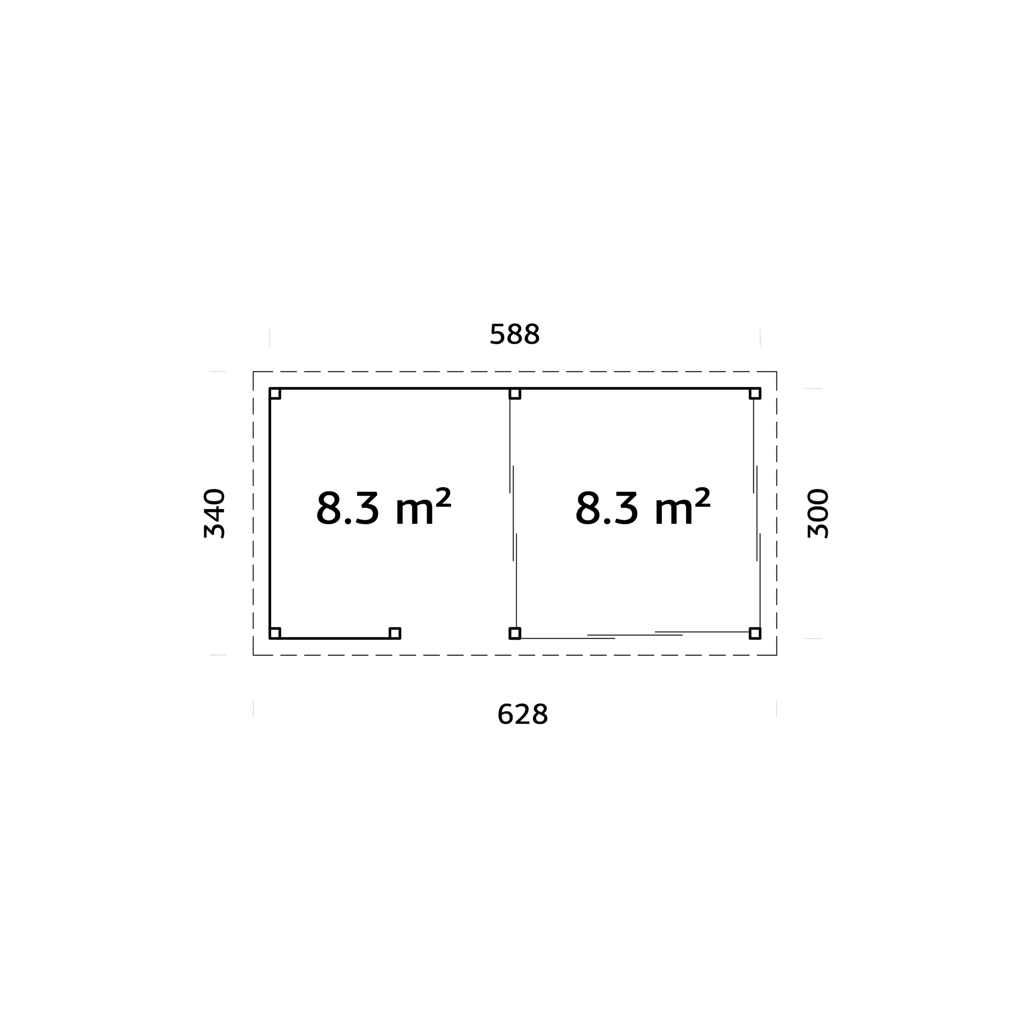 Uterum Palmako Lenna 16,6 m2 Set 708 Slide Plus