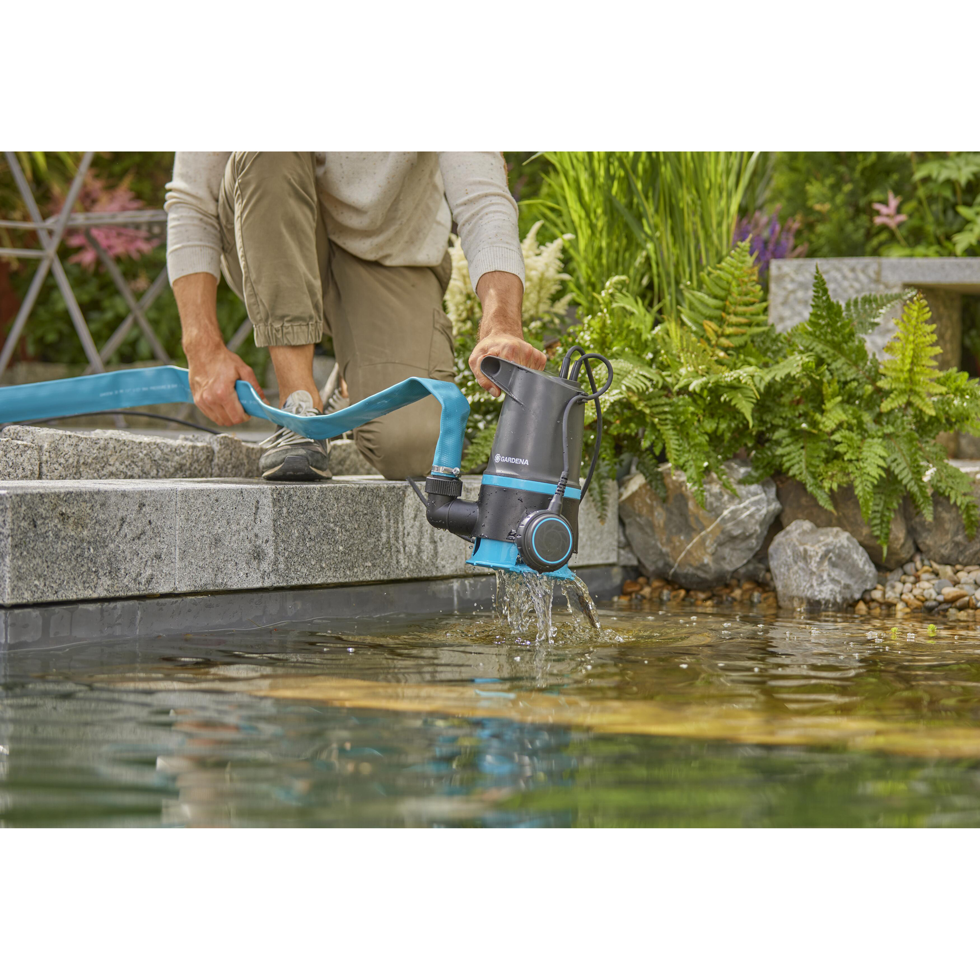 Spillvattenpump Gardena Basic 20000 För Rent & Smutsigt Vatten