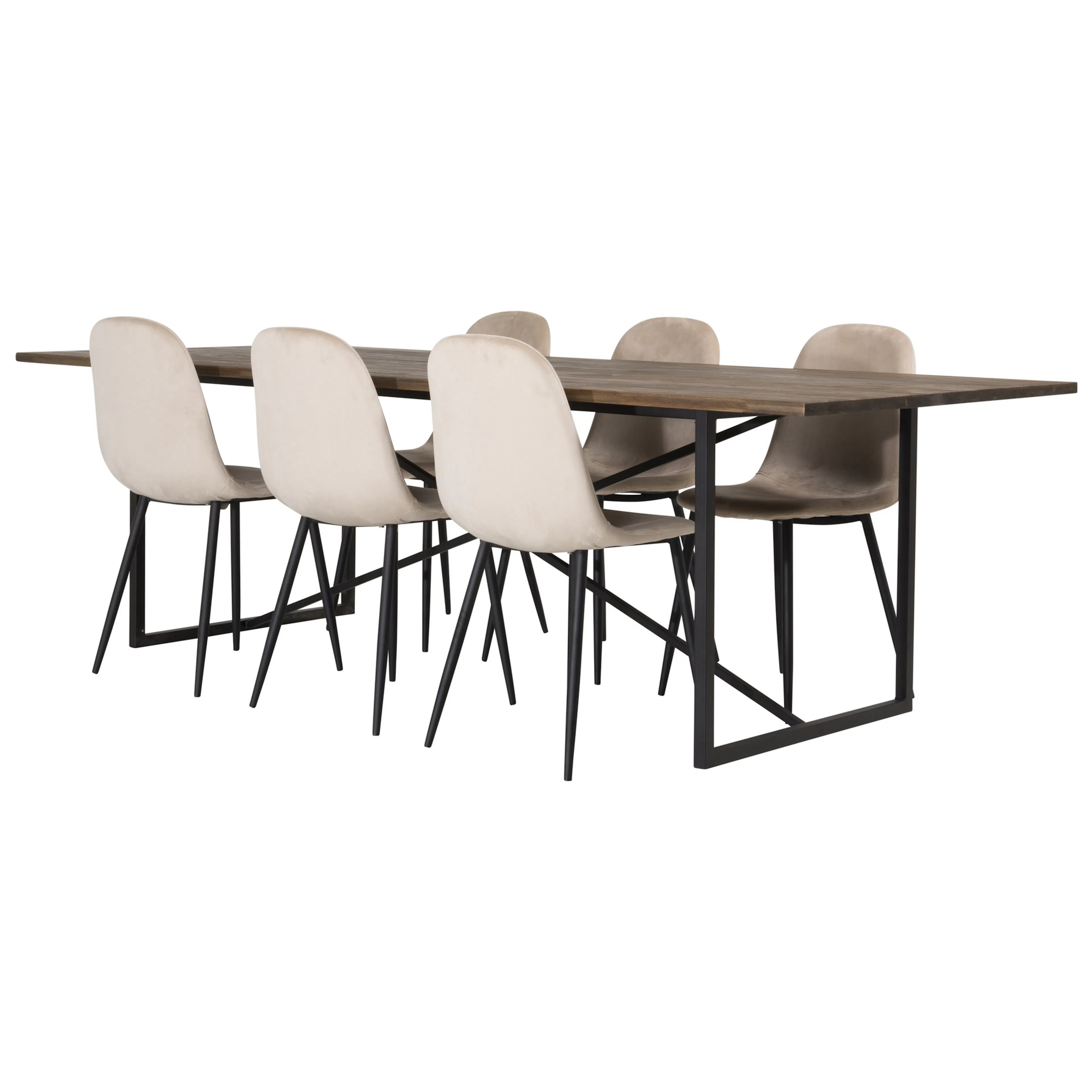 Matgrupp Venture Home Peo med 6 Pobbie Stolar Sammet