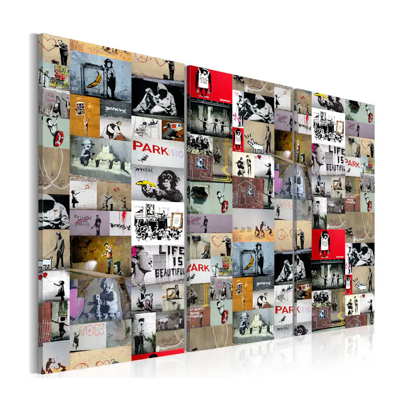 Tavla Arkiio Art Of Collage Banksy III