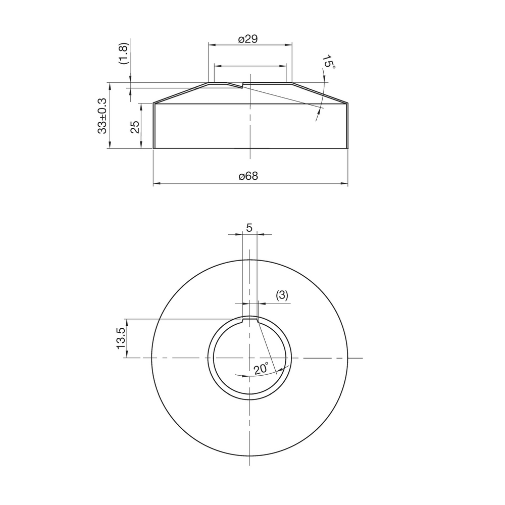 Täckbricka Scandtap Steel Pleasure Cover 33 mm á 2 st