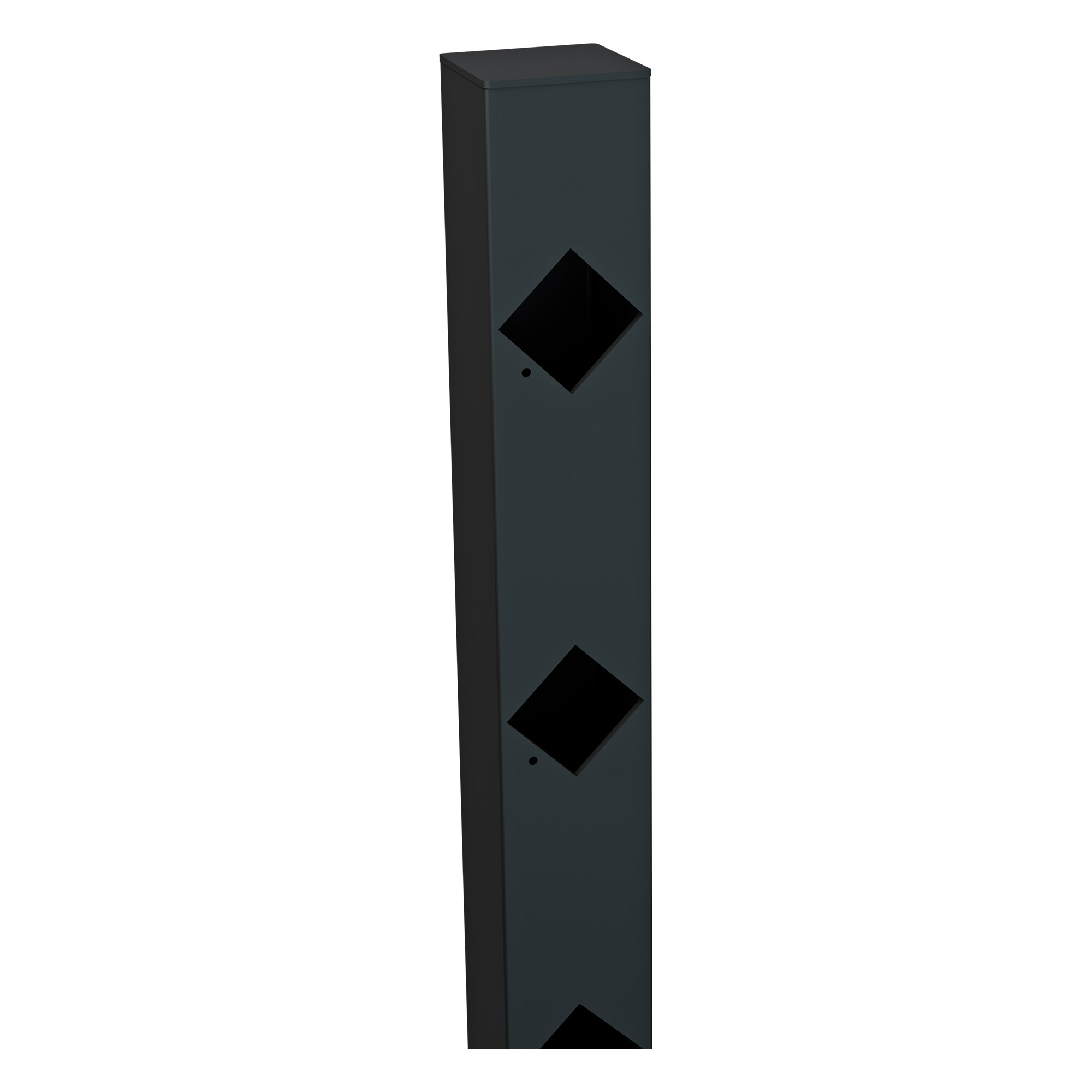 Staketstolpe Möckeln 745 mm Ändstolpe SVART Höjd: 745 mm, Svart