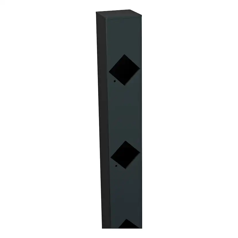 Staketstolpe Möckeln 745 mm Ändstolpe SVART Höjd: 745 mm, Svart
