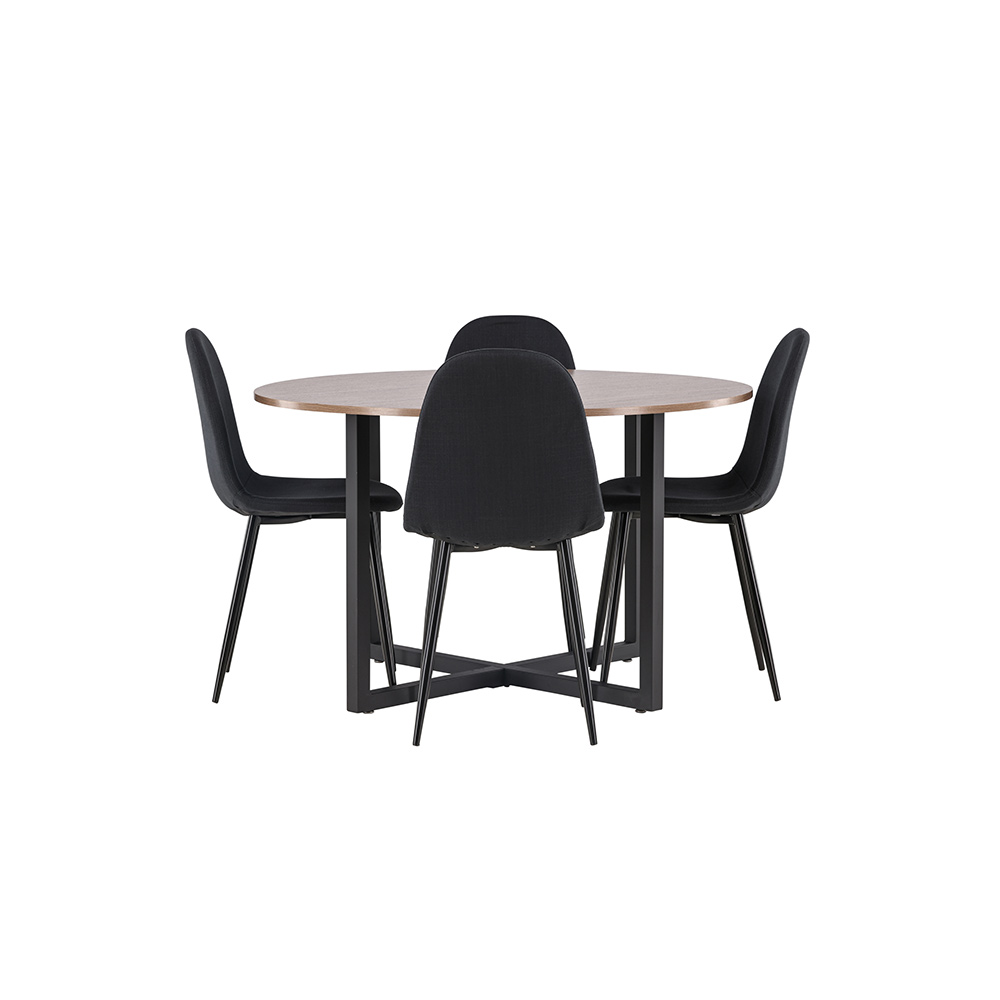 Matgrupp Venture Home Durango Ø 120 cm med 4 Polar Stolar