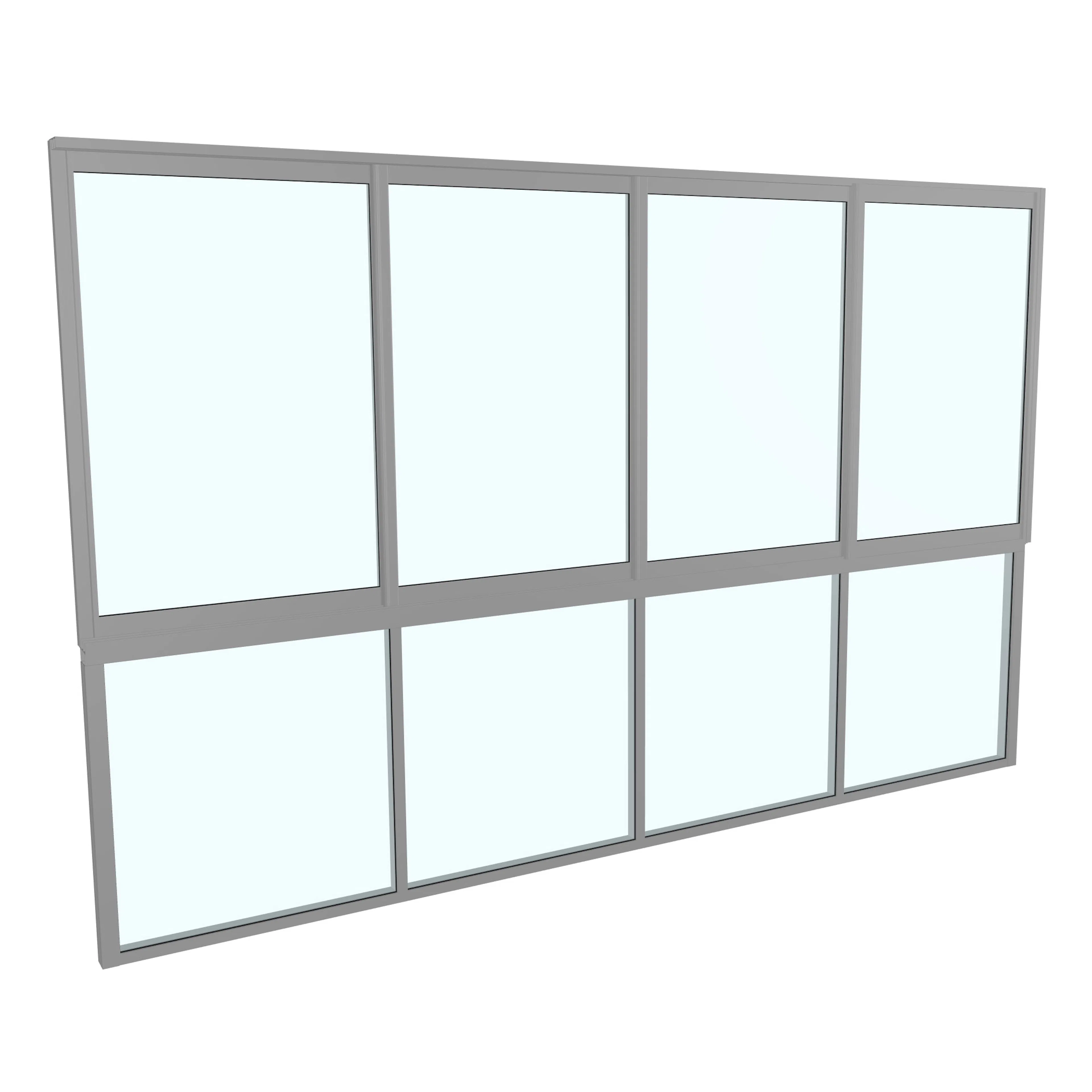 Skjutfönster med fast underdel Landskap Stadig Sommar 4-del