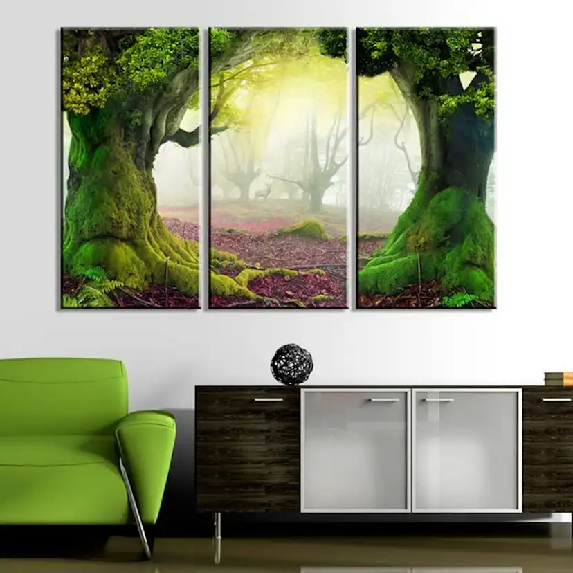 Tavla Arkiio Mysterious Forest Triptych