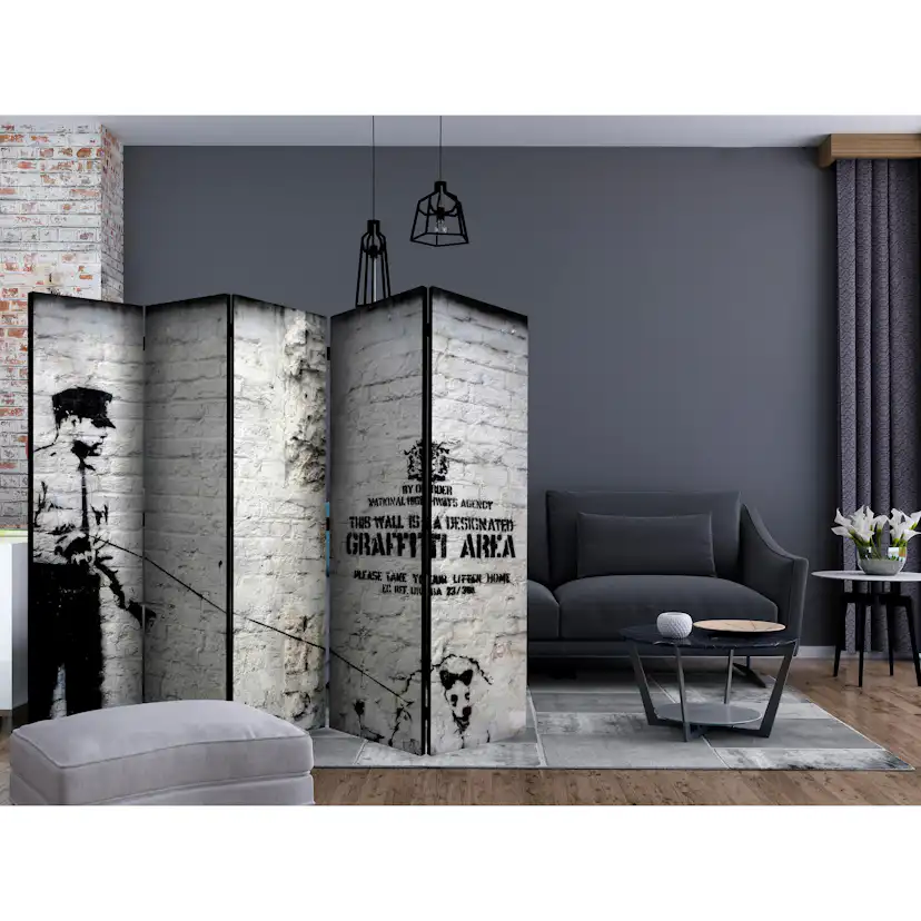 Rumsavdelare Arkiio Banksy Graffiti Area II 225x172 cm