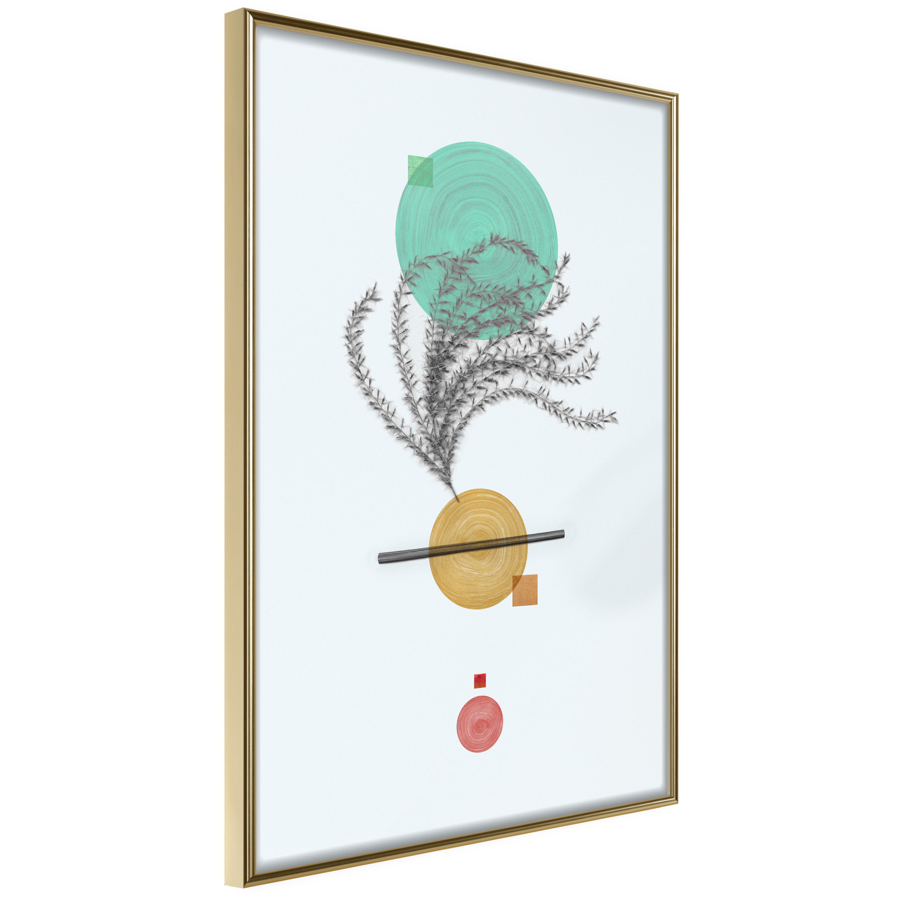 Affisch - Plant Composition [Poster] 40x60 Guld ram, 40x60 cm