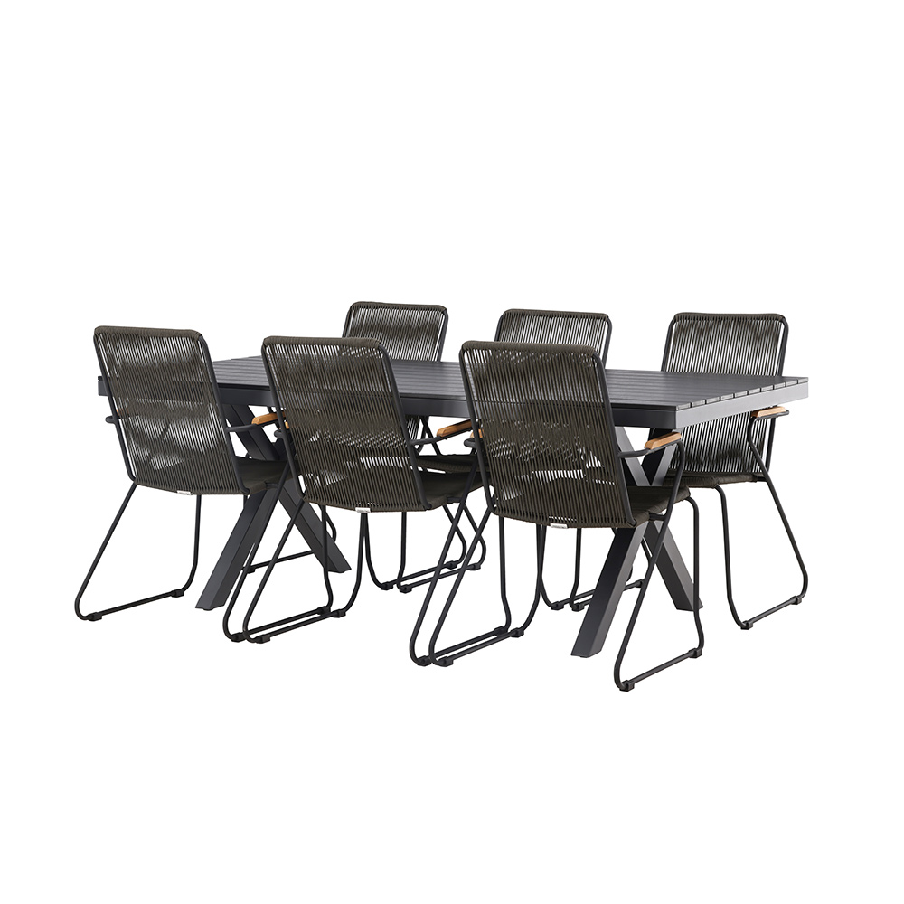Matgrupp Venture Home Garcia Bord med 6 Bois Stolar