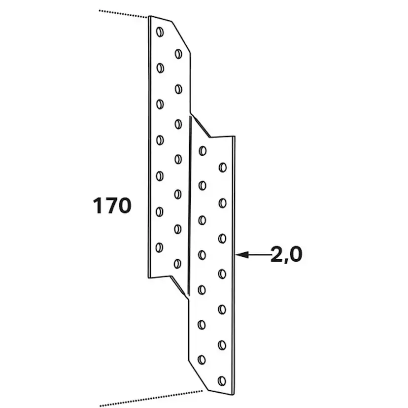 Takåsfäste Rrf 290x2,0 Vä 290x2,0 mm VÄ